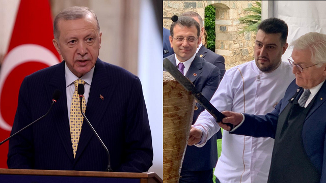 Erdoğan'dan Steinmeier'le ortak toplantıda 'döner' göndermesi: 'Herhalde İstanbul'da bitirildi'