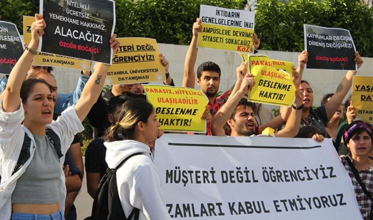 İstanbul Üniversitesi'ndeki yemekhane zamlarına karşı forum düzenlendi