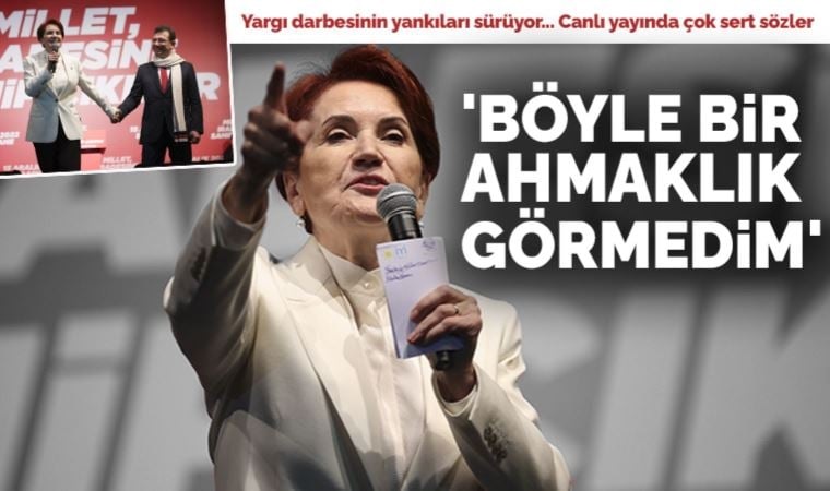 Son Dakika... Akşener'den canlı yayında Erdoğan'a 'İmamoğlu' tepkisi: 'Seçime giderken İstanbul’a çökme kararı'