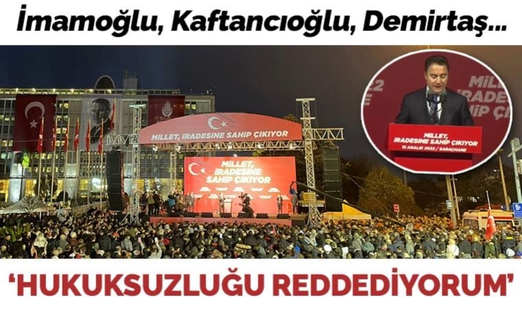 Son Dakika... Ali Babacan: Bu hukuksuzluğu reddediyorum