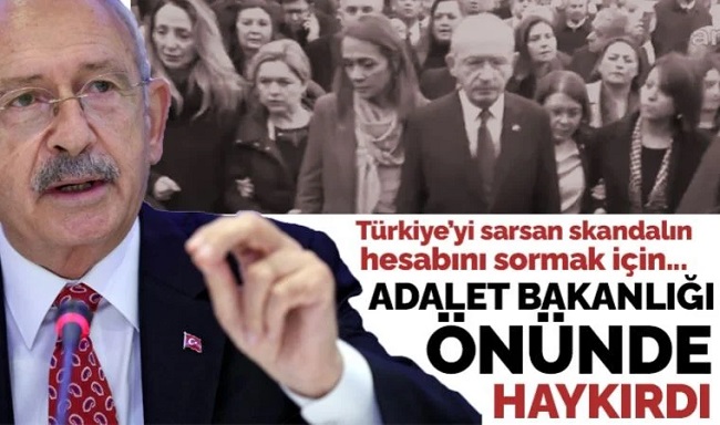 Son Dakika... Kılıçdaroğlu Adalet Bakanlığı önünde haykırdı: 'Kimler suskunluğunu koruyor?'