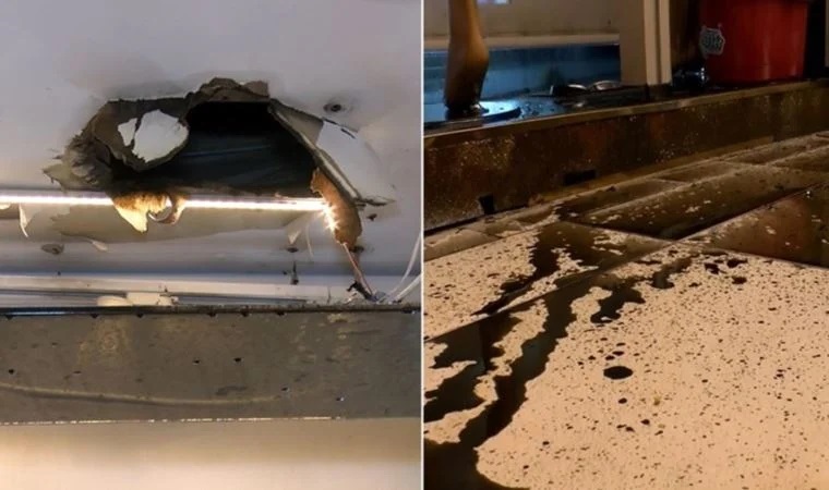 Laleli'de kiracısını çıkarabilmek için tavanı deldi, yağ döktü