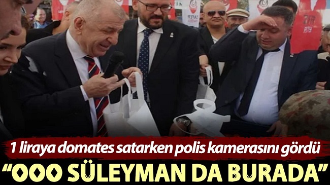 1 liraya domates satarken polis kamerasını gördü: Ooo Süleyman da burada